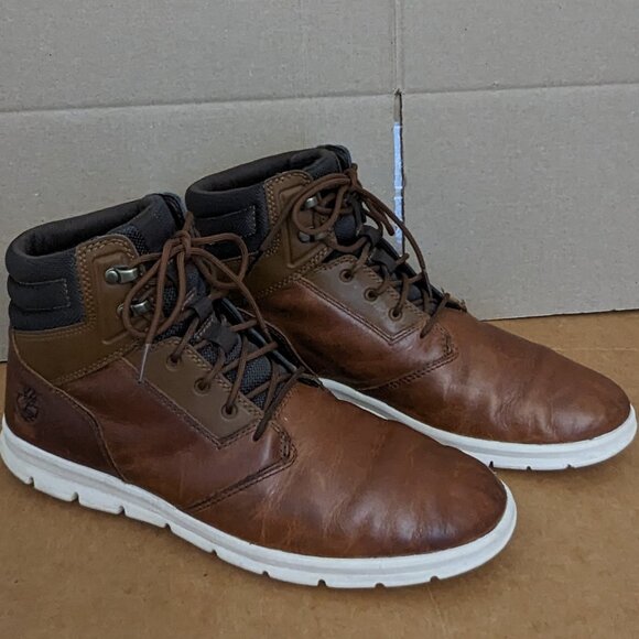 Timberland Rugged Defender ReBOTL Brown Leather Ankle Boots Size 10.5 Waterproof - Picture 2 of 15